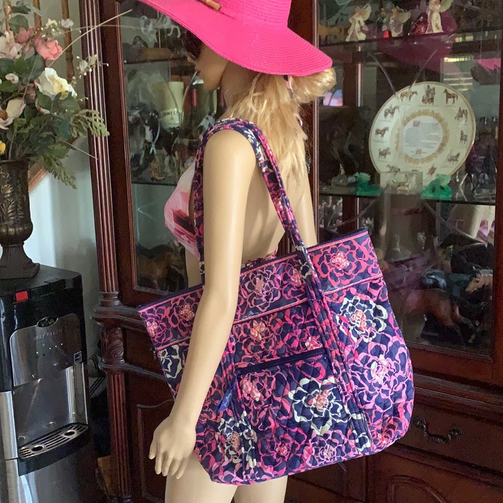Vera Bradley Floral Bamboo Tote Bag